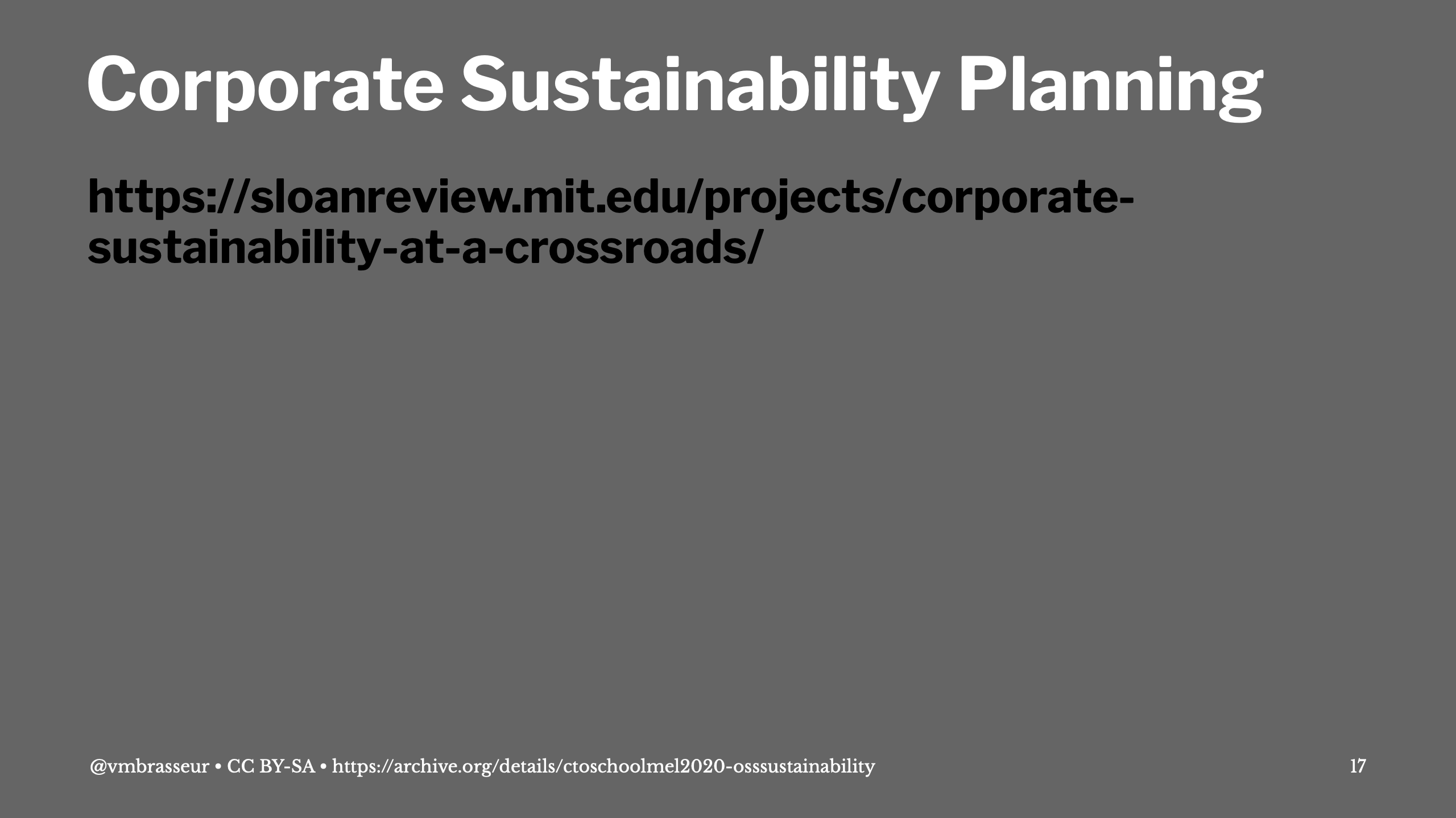 Link to the corporate sustainability planning article on the MIT Sloan site