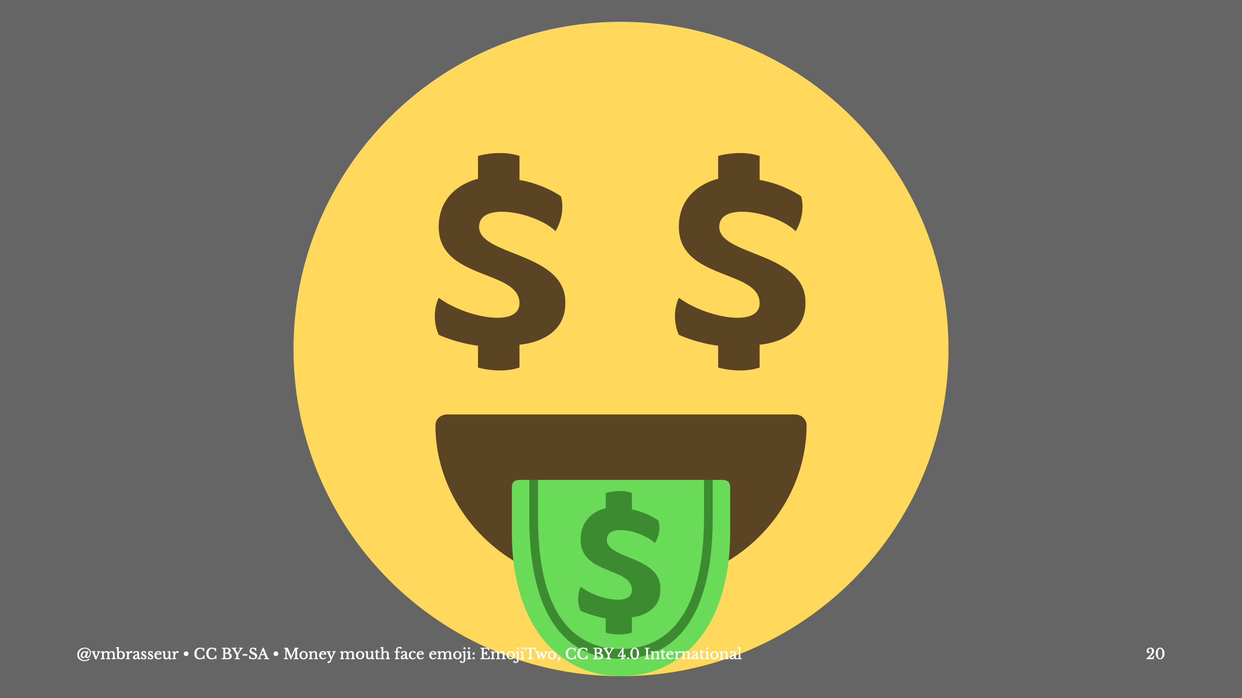 Dollar sign eyes emoji